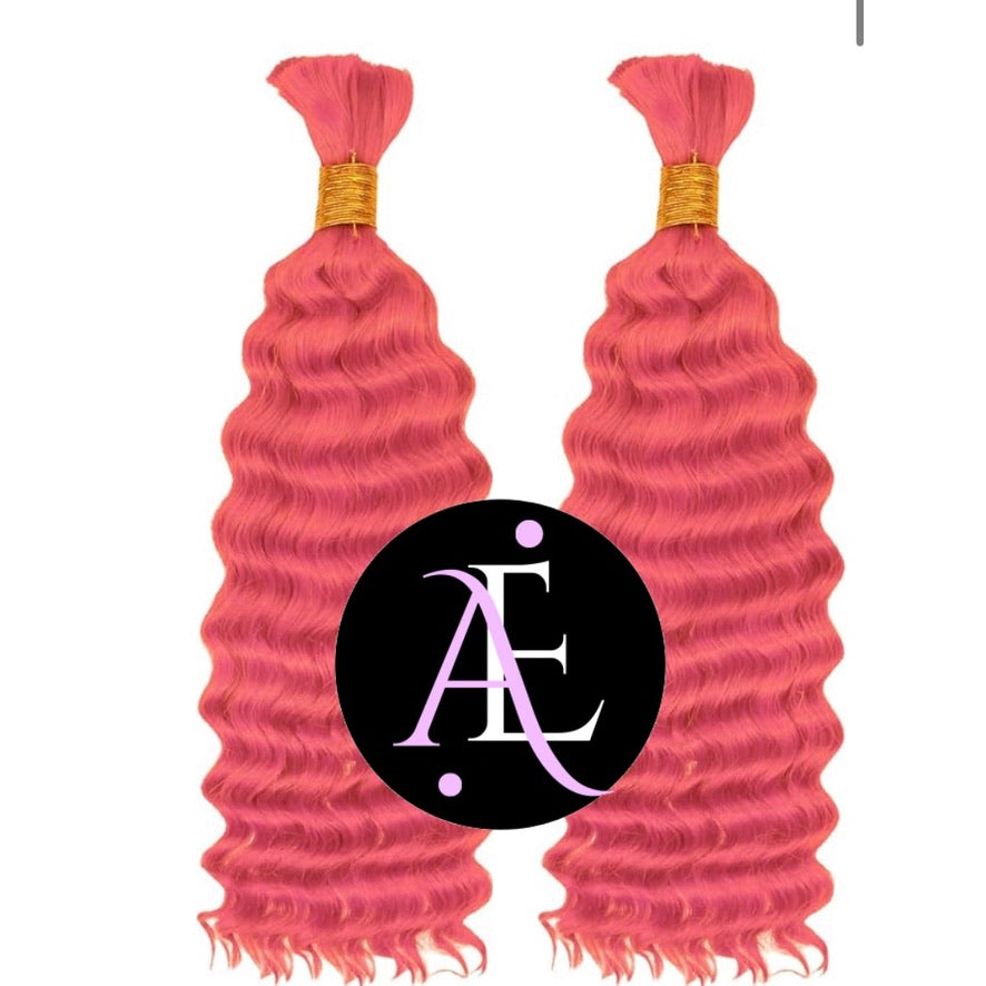 2 BUNDLES DEAL BULK BRAIDING HUMAN HAIR (custom colored)