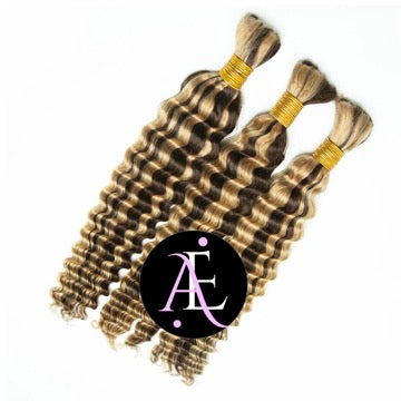 3 BUNDLES DEAL BULK BRAIDING HUMAN HAIR (custom colored)