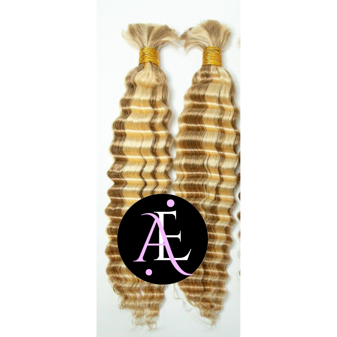 2 BUNDLES DEAL BULK BRAIDING HUMAN HAIR (custom colored)